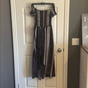 High low off the shoulder dress